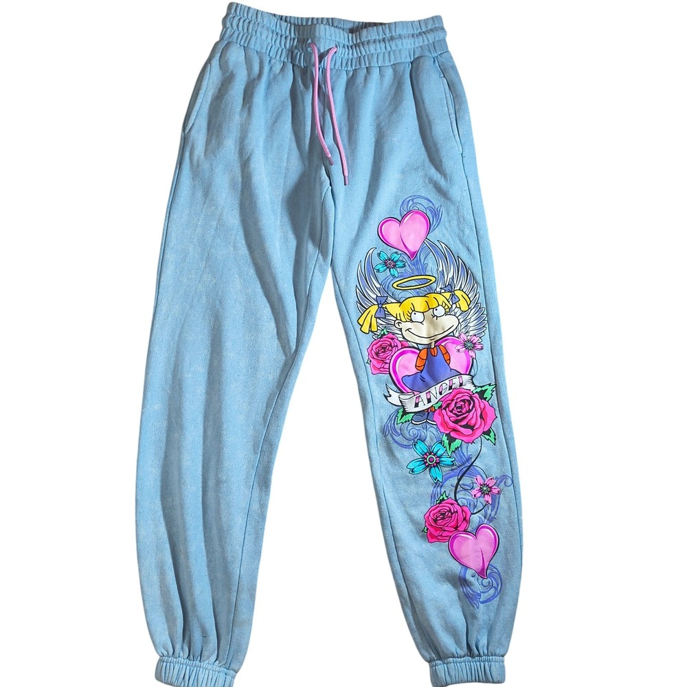 Rugrats Angelica Sweats Women's Size S 90s Nickelodeon Graphic Joggers Y2K Retro